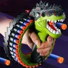 Novelty Games Children Dinosaur Burst Large Capacity Soft Bullet Shooting Toy Rechargeable Boy Game Outdoor 221105