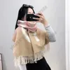 Vinter BIG C Scarf Kvinnor Cashmere Pashmina Sjalar Kvinna Lyx BREV Tryck Wraps Tjock filt Varm Bufand Lady Travel Stoles