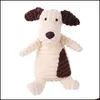 犬のおもちゃのおもちゃを噛む小さな動物のためのコーデュロイ人形ぬいぐるみ犬のきしむ子犬噛むおもちゃ噛む抵抗性ペットのおもちゃ犬スクイーカー2022043 dhbbk