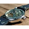 SUPERCLONE LW Uhr Luxusuhren für Herren Mechanik St3601 Einfaches Zifferblatt Lederband Pilotenstil Automatisch Mechanischer Designer