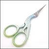 Hantverksverktyg Handgjorda DIY Grooming Scissors för handarbete gyllene rosa små storksymverktyg 20220613 D3 Drop Delivery Home Garden Dh32R