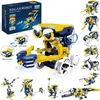 Juegos novedosos Niños Robot solar Juguetes 11 en 1 STEM Aprendizaje educativo Kit de ensamblaje de bricolaje Conjunto de construcción de ciencia Regalos para niños y niñas 221105