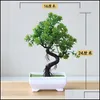 Other Event Party Supplies Party Supplies Simation Plant Artificial Potted Tree Bonsai Decorative Fake Green Plants Ornaments Home Dhe7C