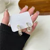 Hoop Ohrringe Elegante Arc Kreuz Strass Perle Für Frauen 2022 Koreanische Persönlichkeit Gold Farbe Kristall Ohrring Schmuck Großhandel