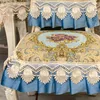 Stol täcker europeisk täckning utsökt bord dekoration tyg tablerunner icke-halk mat kudde hem dekor anpassad bordduk