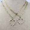 Colliers pendants 18 pouces 5pcs / lot Design CZ / Perle Collier de coeur Cl
