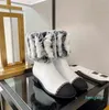 Boots Womens Chain Chunkle Helet Altura de 3cm 7cm Zipper de cabelos clássicos neve de inverno