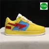 Dress shoes Low 2023Sta Apes casual shoes men women Nigo Teal Brown Comics yellow red Patent Leather Black triple white blue Paint beige suede Pastel Pink