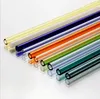 20cm Reusable Eco Borosilicate Glass Drinking Straws Clear Colored Bent Straight Milk Cocktail Straw High temperature resistance FY5155 SS1105