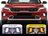 2pcs Autobeleuchtung für Kia Sonet 2020 2021 Auto Daytime Running Light Light Lampe LED DRL mit gelber Blinker3437884