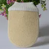 Naturlig loofah handske torka tv￤tt kroppskrubber exfoliator luffa borst hush￥llsdusch leveranser f￶r badverktyg bekv￤ma guante de lufa