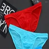 Unterhosen 4 Teile/paket Männer Sexy Unterwäsche Nahtlose Slips Männliche Nylon Komfort Höschen Bikinis Mit Low Rise Elastische Tangas Für Homosexuelle