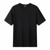 Camisetas masculinas camisetas de streetwear masculino roupas de verão algodão thilyt thread marca feminina sólida camiseta curta camise
