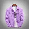 Vestes 2022 New Hot Slim Hommes et Manteaux Casual Denim Veste Homme Jeans Mâle Violet Orange Y2211