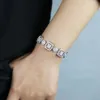 Charm Bracelets Gold Silver Color Iced Out Bling CZ Cluster Tennis Chain Bracelet For Women Fashion Sparking 5A Cubic Zirconia Wedding Jewelry 221105