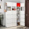 Kleideraufbewahrung, einfaches modulares Schuhregal, Kunststoffschrank, große Kapazität, Flur-Organizer, Schrank, platzsparend, Eck-Wohnmöbel