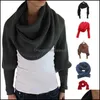 Foulards Foulards Femmes Tricoté Écharpe Avec Manches Wrap Chaud Lady Chandail Tops À Manches Longues Pour Dames Châles Drop Delivery Mode Acc Dhc48