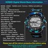 Orologi da polso Semplice ed elegante Moda Impermeabile Ragazzo da uomo Lcd Cronometro digitale Data Orologio da polso sportivo in gomma Regalo creativo Reloj