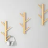 Ganchos de madeira pendurada para penduramento rack parede gancho ramo de galho moderno hapsa vertical montada na parede decorativa