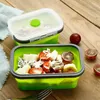 Schüsseln 25set Silikon Falten Bento Box Zusammenklappbare Tragbare Mittagessen Für Geschirr Container Schüssel