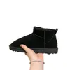 2022 Boots Sheep Fur One Snow Warm Dames Winter Luxe Korte cilinder Dikke Soled Fur Black Fashion Outdoor Outdoor