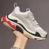 Designer Triple S Papa Chaussures Vintage Plate-forme Baskets Noir 17FW Glitter De Luxe Tennis Casual Chaussure Hommes Femmes Baskets En Plein Air