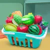 Кухни играют в еду детские пластиковые кухонные игрушки для корзины набор кусок кусок фрукты и овощные моделирование игрушек