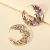 Ztech – boucles d'oreilles rondes en métal, cristaux colorés, grands pendentifs ajourés, accessoires de bijoux pour femmes et filles, vente en gros