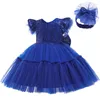 Girl Dresses LZH Baby Girls Dress For Christmas Bow Sequins Party Costume Kids Tutu Princess Gown 2 3 1st Birthday Years