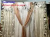 Cortinas transparentes perfectamente champán dorado fondo de tela de lentejuelas Po stand telón de fondo cortina de boda para decoración de boda de Navidad 221104