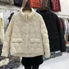 Jaqueta Ultra leve feminina feminina Women Winter Stand Gollar Feather Puffer Casat 90% White Duck Parkas Solid Color