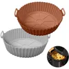 Siliconenmand Pot Tray Pans Liner voor luchtfriteuten Accessoires Pan Baking Mold Pastry Bakeware Keuken Roman Vorm herbruikbaar SN4243