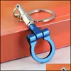 Keychains Lanyards Keychains Trailer Hook Model Keychain Creative Car Part Connecting Rod Keyfob Key Chain Ring Accessoires Drop D DHNPC