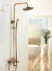 Bathroom Shower Sets Brass Antique Faucet Set Wall Mount Dual Handle With Handshower Mixer Tap