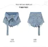 Женские шорты 2022 Моды Женщины с высокой талией джинсовая ткань женщина