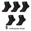 Chaussettes pour hommes 5 paires/lot marque hommes sport coton respirant course basket mâle haute qualité confortable hommes