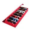 Jewelry Pouches 8 Grids Modern Eyeglass Storage Box Sunglasses Eye Glasses Case Display Stand Holder Wardrobe Organizer