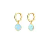 Hoop Earrings 1 Pair Gold White Pink Blue Black Enamel Smile Drop Earring Ear Clips Pendiente Summer JewelryHoop For Women Gift 2022