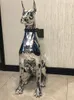 وحدات الأتمتة الذكية ديكور المنزل النحت Doberman Dog حجم كبير الفن التماثيل الحيوان تمثال تمثال غرفة الديكور تمثال تمثال الزينة