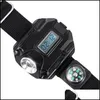 Other Home Garden Cam Hand Style Flashlights With Compass Pure Color Usb Charging Adjustable Wrist Light Torch Lights Watch Lamps Dhpaz