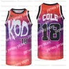 College Basketball indossa maglie da basket Movie TV # 18 J COLE KOD LANEY HIGH SCHOOL WILLIAMSON # 12 ALTERNATE bianco nero rosso