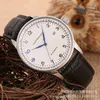 Orologio SUPERCLONE LW Orologio da uomo pilota a 3 pin Cinturino in pelle Meccanico automatico Diamante Membrana Specchio di cristallo