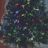 Noel Süslemeleri 32 inç Yeşil Ön Lit Mini Fiber Optik Masa Masası Yapay Ağaç Led Işıklar Altın Temel Xmas Masa Üst Ağacı 221104