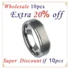 Anéis de casamento banda clássica Titanium Ring Men de 6mm de cor de prata escovada Annversary Fashion Jewelry dedo para mulheres