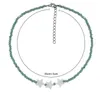 Choker Fashion Green Aventurine Crystal Beaded White Shell Stone Star Charms Necklaces Women Birthday Party Jewelry Gift