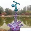 Inne akcesoria do palenia Glass Funkcjonalny plusk bong 10 mm żeński stawowy Perc Hookah Rura Terp Slurper Bubbler Rig Olej z kroplą de dhyob