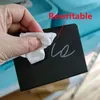 Werbung Display Plastikpreis Ticket Tag Board Schilder St￤nder Blackboard PVC Umschreiben l￶schbare Wiederverwendung in schwarzen 50pcs