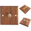 Switch 86 Type Solid Wood Panel Wall Light Retro Brass Toggle Grain Electrical Socket