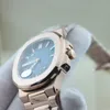 Fashion Business Watch Automatic Casual Watch Gold Strap Blue rostfritt st￥l Herrmekaniska armbandsur