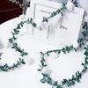 Strings Rose Flower Vine String LED Lights Decoration Green Leaf Garland Battery/USB/Solar Powered 3m 5m 10m Warm White Fairy